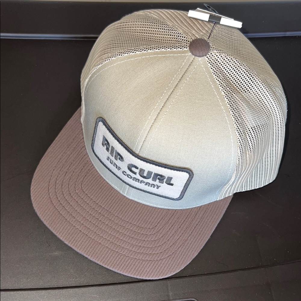 Rip Curl Icon Pump Trucker Hat, Snapback, Taupe/Brown